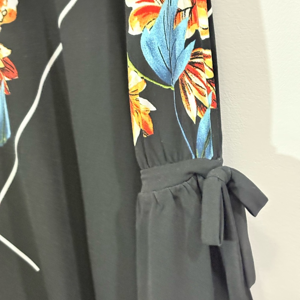 Alfani Black Dress with Orange Floral Design - Picture 5 of 9